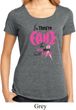 Ladies Breast Cancer Shirt Yes, They're Fake Lace Back Tee T-Shirt