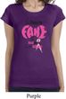 Ladies Breast Cancer Shirt Yes, They're Fake Longer Length Tee