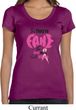 Ladies Breast Cancer Shirt Yes, They're Fake Scoop Neck Tee T-Shirt