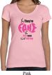 Ladies Breast Cancer Shirt Yes, They're Fake Scoop Neck Tee T-Shirt
