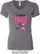 Ladies Breast Cancer Shirt Yes, They're Fake V-neck Tee T-Shirt