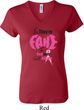 Ladies Breast Cancer Shirt Yes, They're Fake V-neck Tee T-Shirt