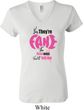 Ladies Breast Cancer Shirt Yes, They're Fake V-neck Tee T-Shirt