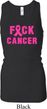 Ladies Breast Cancer Tanktop F*CK Cancer Longer Length Racerback Tank