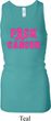 Ladies Breast Cancer Tanktop F*CK Cancer Longer Length Racerback Tank