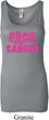 Ladies Breast Cancer Tanktop F*CK Cancer Longer Length Tank Top