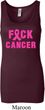 Ladies Breast Cancer Tanktop F*CK Cancer Longer Length Tank Top