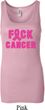 Ladies Breast Cancer Tanktop F*CK Cancer Longer Length Tank Top