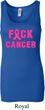 Ladies Breast Cancer Tanktop F*CK Cancer Longer Length Tank Top