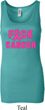 Ladies Breast Cancer Tanktop F*CK Cancer Longer Length Tank Top