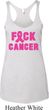 Ladies Breast Cancer Tanktop F*CK Cancer Tri Blend Racerback Tank Top