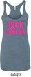 Ladies Breast Cancer Tanktop F*CK Cancer Tri Blend Racerback Tank Top