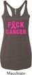 Ladies Breast Cancer Tanktop F*CK Cancer Tri Blend Racerback Tank Top
