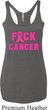 Ladies Breast Cancer Tanktop F*CK Cancer Tri Blend Racerback Tank Top