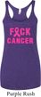 Ladies Breast Cancer Tanktop F*CK Cancer Tri Blend Racerback Tank Top