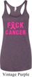 Ladies Breast Cancer Tanktop F*CK Cancer Tri Blend Racerback Tank Top