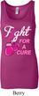 Ladies Breast Cancer Tanktop Fight For a Cure Longer Length Tank Top