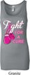 Ladies Breast Cancer Tanktop Fight For a Cure Longer Length Tank Top