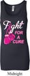 Ladies Breast Cancer Tanktop Fight For a Cure Longer Length Tank Top