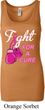 Ladies Breast Cancer Tanktop Fight For a Cure Longer Length Tank Top
