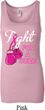 Ladies Breast Cancer Tanktop Fight For a Cure Longer Length Tank Top