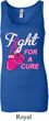 Ladies Breast Cancer Tanktop Fight For a Cure Longer Length Tank Top