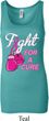 Ladies Breast Cancer Tanktop Fight For a Cure Longer Length Tank Top