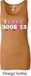 Ladies Breast Cancer Tanktop I Love Boobies Longer Length Tank Top