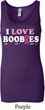 Ladies Breast Cancer Tanktop I Love Boobies Longer Length Tank Top