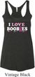 Ladies Breast Cancer Tanktop I Love Boobies Tri Blend Racerback Tank
