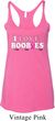 Ladies Breast Cancer Tanktop I Love Boobies Tri Blend Racerback Tank