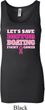 Ladies Breast Cancer Tanktop Motor Boating Longer Length Tank Top