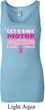 Ladies Breast Cancer Tanktop Motor Boating Longer Length Tank Top