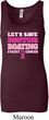 Ladies Breast Cancer Tanktop Motor Boating Longer Length Tank Top