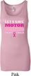 Ladies Breast Cancer Tanktop Motor Boating Longer Length Tank Top