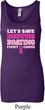Ladies Breast Cancer Tanktop Motor Boating Longer Length Tank Top