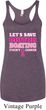 Ladies Breast Cancer Tanktop Motor Boating Tri Blend Racerback Tank