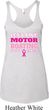 Ladies Breast Cancer Tanktop Motor Boating Tri Blend Racerback Tank