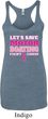Ladies Breast Cancer Tanktop Motor Boating Tri Blend Racerback Tank