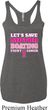 Ladies Breast Cancer Tanktop Motor Boating Tri Blend Racerback Tank