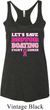 Ladies Breast Cancer Tanktop Motor Boating Tri Blend Racerback Tank
