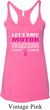 Ladies Breast Cancer Tanktop Motor Boating Tri Blend Racerback Tank