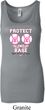 Ladies Breast Cancer Tanktop Protect 2nd Base Longer Length Tank Top