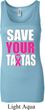Ladies Breast Cancer Tanktop Save Your Tatas Longer Length Tank Top