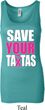 Ladies Breast Cancer Tanktop Save Your Tatas Longer Length Tank Top
