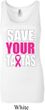 Ladies Breast Cancer Tanktop Save Your Tatas Longer Length Tank Top