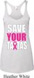 Ladies Breast Cancer Tanktop Save Your Tatas Tri Blend Racerback Tank