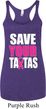 Ladies Breast Cancer Tanktop Save Your Tatas Tri Blend Racerback Tank
