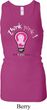 Ladies Breast Cancer Tanktop Think Pink Longer Length Racerback Tank
