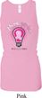 Ladies Breast Cancer Tanktop Think Pink Longer Length Racerback Tank
